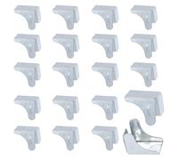 Coshar 20Pcs Metal Shelf Clips Heavy Duty Shelving Brackets 0.5"x 0.35" Adjustable Shelf Brackets Shelves Support Clips for Metal and Wood Bookcase Kitchen Cabinet Shelving