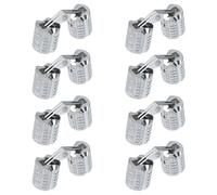 Coshar Barrel Hinges Brass Concealed Invisible Barrel Hinge 180 Degree Opening Angle Hidden Cabinet Hinges for Wooden Box DIY Jewelry Box Furniture Hand, 8mm, Pack of 8