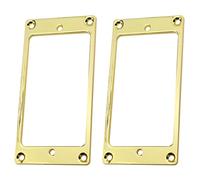 Coshar Electric Guitar Flat Metal Humbucker Cover Humbucker Frame Mounting Ring LP Electric Guitars Pickup Replacement Parts - Gold