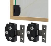 Coshar Glass Door Hinges Zinc Alloy Cupboard Door Hinge Glass Shower Door Hinges for Cupboard Display Clip Showcase Wine Clamp Gate Hinge Black