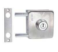 Coshar Glass Door Locks Stainless Steel Sliding Glasses Door Lock with Key Commercial Glass Doors Entrance Lock for 3/8"-1/2" (10mm-12mm) Push Pull Sliding Glasses Doors