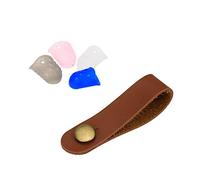 Coshar Guitar Accessary Silicone Finger Guard, Beginner Guitar Finger Protectors, and Guitar Neck Band, Set of 4pcs Colorful Guitar Fingertip Covers+ 1pc of Guitar Neck Band