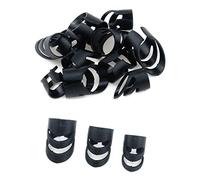 Coshar Guitar Picks, 15pcs Adjustable Finger Picks for Guitar Bass Banjo Ukulele, 3 Sizes Plastic Thumb Picks, Black