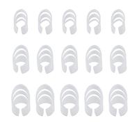 Coshar Guitar Picks Adjustable Finger Picks- Small, Medium and Large Size Plastic Thumb Picks forGuitar Bass Banjo Ukulele, 15pcs (White)