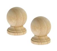 Coshar Wood Finials Decorative, Bed Post Finials Round Curtain Rod End Caps 3.5 Inch Wood Finials for Curtain Rods Wooden Finials for Indoor Home DIY Crafts (Style A, 3.5")