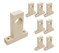 Coshar Wood Rod Holder Ceiling Mount Closet Pole Curtain Rod Brackets with Screws, Fit 1.2inch/30mm Diameter Pole, 8 Packs