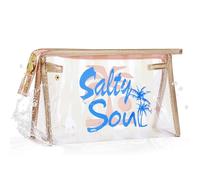 COSHAYSOO Clear Makeup Bag Letter Sun Protection Bag Summer Beach Essential Accessories Birthday Christmas Gifts for Women Mom Teacher Nurse