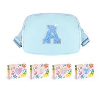 COSHAYSOO Initial Letter Belt Bag Crossbody Waist Fanny Pack Trendy Chest Purse Travel Essentials Birthday Christmas Gifts for Women Teen Girls, Blue, S, A