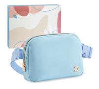 COSHAYSOO Initial Letter Fanny Pack for Teen Girls College Women, Blue, One Size, Q