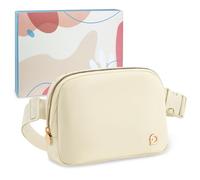 COSHAYSOO Initial Letter Fanny Pack for Teen Girls College Women, Cream, One Size, Q