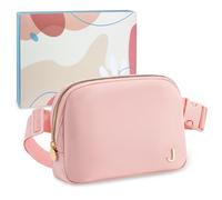 COSHAYSOO Initial Letter Fanny Pack for Teen Girls College Women, Pink, One Size, J