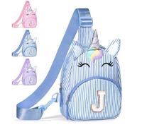 COSHAYSOO Small Waist Fanny Pack Belt Bag with Initial Letter Patch Adjustable Strap for Women Teen Girl Traveling Gym Hiking, Crossbody Travel Purse Cross Body Trendy Preppy Pouch, Light Blue