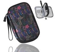 COSHAYSOO Unique Useful Travel Birthday Gifts for Women Travelers, Electronics Cord Cable Organizer Bag Case Tech Pouch Traveling Vacation Cruise Airplane Gadgets Essentials Organization, Vintage