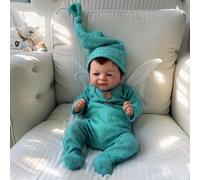 cosheng 18 INCH Realistic elf-Flynn Reborn Baby Cloth Body Vinyl Reborn Baby Dolls That Look Real Lifelike Newborn Baby Doll Real Life Reborn Doll Including Teddy Bear Toys