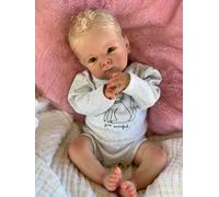 cosheng -18inch Realistic Lovely Reborn Baby Cloth Body Boy Soft Vinyl Reborn Baby Dolls Lifelike Newborn Baby Doll Real Life Reborn Doll Girl Xmas Toy Gift Set for Kids