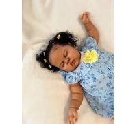 cosheng - 24 Inch Black Skin Doll Newborn Toddler Soft Vinyl Reborn Doll Pickle Lifelike Reborn Baby Dolls Real Life Baby Dolls Bebe Reborn Girl Xmas Toys