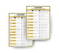 COSHH Poster - Pack Of 2 - A4 Laminated Sign - Health & Safety at Work Wall Chart - Hazard Symbols - Workplace Safety Sign - HSE Compliance Training Aid for UK Businesses