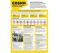COSHH Working with Substances Poster - EXTRA LARGE - A1 (850mm x 594mm) - Laminated - Health and Safety, Office and Commercial Wall Charts by Daydream Education
