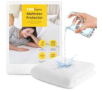 Cosi Home 100% Waterproof Mattress Protector - Soft Terry Cotton Fitted Mattress Topper - Machine Washable - King (150 x 200 cm + Deep 30 cm Stretch Skirt)