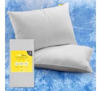 Cosi Home Cooling Pillow Cases (2 Pack) Q-Max 0.45, Double-Sided for Summer & Year-Round Use, Breathable Cool Silky Pillow Covers, Machine Washable - Grey