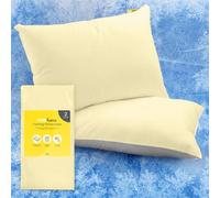 Cosi Home Cooling Pillow Cases (2 Pack) Q-Max 0.45, Double-Sided for Summer & Year-Round Use, Breathable Cool Silky Pillow Covers, Machine Washable - Yellow