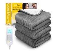 Cosi Home Double Fleece & Sherpa Electric Heated Throw - Grey