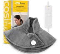 Cosi Home Electric Heat Pad for Neck Pain Relief & Shoulder Pain Relief - 3 Heat Levels, Luxury Fleece, 90min Auto-Off Timer, Overheat Protection, Hand Washable Fast Heating Pad & Neck Warmer, Grey
