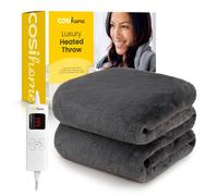 Cosi Home Faux Fur Electric Heated Throw - Grey