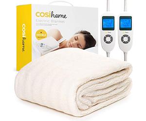 Cosi Home® Luxury Electric Blanket - Multi-Zone Double Electric Blanket with 9 Heat Settings, Upper & Lower Body Heating Zones, Dual Remote Control and Luxury Fleece Material