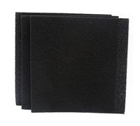 COSIBOA Cut to Fit Activated Carbon Filter Sponge - 2-Size Options (9.8"x9.8"x0.4" 3PC/36"x12"x0.4" 1PC) for Aquarium Fish Tank Canister Filters, Chemical & Mechanical Filtration (3)