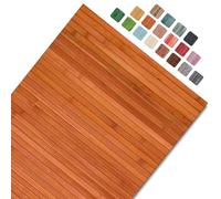 CosìCasa Washable Bamboo Floor Mat, Non Slip Kitchen Rug Runner - Natural, Lightweight Design for Interior Use, Easy to Clean, Modern Style, Wood Look Surface for Home - Terra Di Siena - 50X160 cm