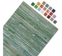CosìCasa Washable Bamboo Floor Mat, Non Slip Kitchen Rug Runner - Natural, Lightweight Design for Interior Use, Easy to Clean, Modern Style, Wood Look Surface for Home - Forest Green - 50X75 cm