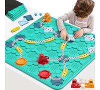 COSICOSY Kids Toys STEM Board Games, Smart Logical Road Builder 56 x 56CM with 200+ Challenges & 4 Difficulty Levels, Educational Montessori Toys Birthday Gifts for Kids Boys Girls Age 4-8 Year Old
