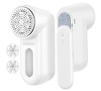 COSICOSY Lint Remover, Bobble Remover for Clothes, Fabric Shaver with 2-Speed Power Adjustment, Three 6-Leaf Blades Debobbler, Remove Clothes Fuzz, Lint Balls, Pills, Bobbles, White