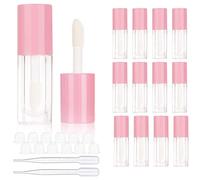 COSIDEA 14pcs Empty 6ml big brush lip gloss tubes for DIY lip gloss,Nude lipgloss containers, pink, Playful, Youthful