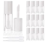 COSIDEA 14pcs Empty 6ml big brush lip gloss tubes for DIY lip gloss,White lipgloss containers