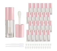 COSIDEA 14pcs Empty 6ml big doe foot wand Chunky lip gloss tubes for DIY lipgloss,Pink round lipgloss containers tubes with thick wand, Pink, 14 Count (Pack of 1)