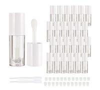 COSIDEA 14pcs Empty 6ml big doe foot wand lip gloss tubes for DIY lipgloss, White round lipgloss containers tubes with thick wand