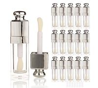 COSIDEA 18PCS Empty 8ML Square clear Lip Gloss Tube Silver big doe foot wand lipgloss tubes for Lip oil tint bottles container