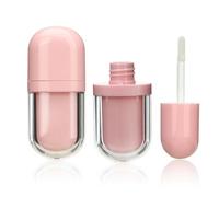 COSIDEA 20pcs 5ml 0.17oz Empty Pink Flat lip gloss tubes with wand Cute lipgloss bottles for small business