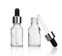 COSIDEA 25 pcs Empty 15ml 0.5oz Clear glass dropper bottles for essential oil liquids travel bottles for toiletries