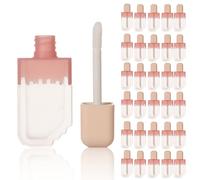 COSIDEA 30PCS Empty 5ML Ice Cream shaped Lip Gloss Tube Pink Cute popsicle lipgloss tubes for Lip oil tint bottles container