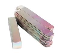 COSIDEA 50 PCS Empty Holographic siver Lip Gloss Boxes W21 xW21 xH121mm / 0.83 * 0.83 * 4.76 inch, Cosmetic Perfume Mascara Box Packaging, small Kraft Paper Box Luxury Holder Wrapping
