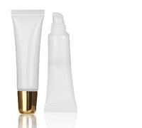 COSIDEA 50Pcs 12ml /0.4oz Gold Lip Gloss Squeeze Tubes, Soft Refillable Lipgloss Containers Empty, DIY Lipgloss Balm Cosmetic packing