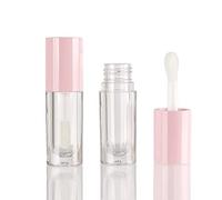 COSIDEA 50pcs Empty Pink 6ml big doe foot wand lip gloss tubes Round Chunky lipgloss tubes containers wholesale with thick large wand
