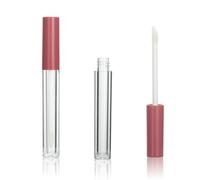 COSIDEA 50pcs Empty Round 1.5ml slim Pink lip gloss tubes with wand mini small size lipgloss tube containers in bulk