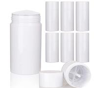 COSIDEA 6pcs White Round empty 75g / 2.5OZ deodorant containers Bottom Filling large twist up tubes for hair wax chapstick bottle