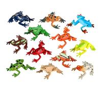 Cosiesnest 12-Piece Realistic Frog Figurine Set, Assorted Frog Models Educational Toys for Garden Flowerpot Plant Decor, Diorama, Party Favours, Birthday Gift