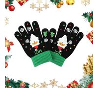 Cosiesnest Kids Gloves Winter Knitted Christmas Children Winter Magic Gloves Santa Full Finger Gloves Stretchy Knitted Mitten Warm Children Mitten for 5-12 Age Boys Girls Daily Wear Winter
