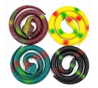 Cosiesnest Rubber Snake, Fake Snake Figurine, Realistic Water Snake Model, Squishy Snake For Garden Prank, 4Pcs 75Cm Flexible Rubber Snakes Animal Figures For Party Decor Nature Lovers